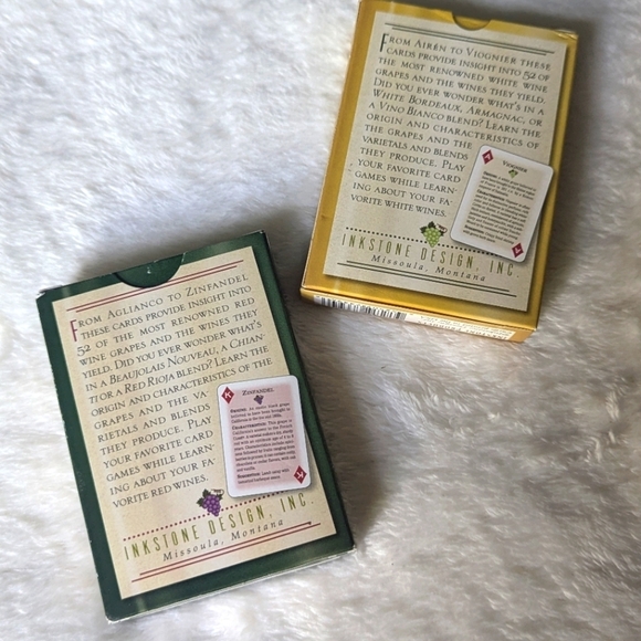 Brand New Playing Cards - 2 Decks Themed White Wine and Red Wine - Picture 2 of 6